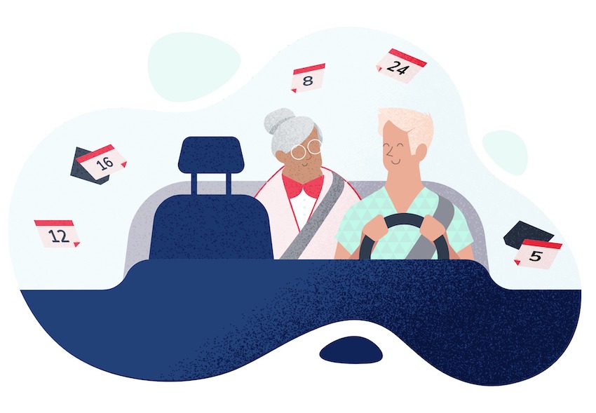 calendar with driver illustration calendar with driver illustration