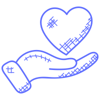 healthcare purple heart caring