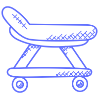 stretcher hospital icon purple